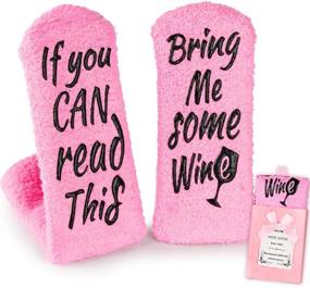 img 1 attached to Wine Gift Sets for Women, Funny Christmas Presents for Mom, Grandma & Friends | Unique Birthday Gift Ideas | If You Can Read This Bring Me Some Wine Socks | Stocking Stuffers with Wine Accessories | Pink Gift Boxes