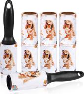 8pcs pet hair lint roller refills for clothes, furniture, carpet - sticky tape roller for easy dog hair removal logo