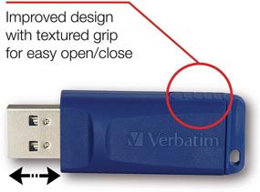 img 3 attached to 💾 Verbatim 128GB USB 2.0 Flash Drive - Cap-Less & Universally Compatible - Blue: Efficient Storage Solution with Wide Device Compatibility