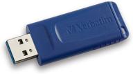 💾 verbatim 128gb usb 2.0 flash drive - cap-less & universally compatible - blue: efficient storage solution with wide device compatibility logo