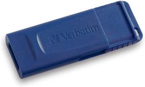 img 1 attached to 💾 Verbatim 128GB USB 2.0 Flash Drive - Cap-Less & Universally Compatible - Blue: Efficient Storage Solution with Wide Device Compatibility