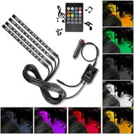 🚗 enhance your car's interior with nilight tr-06: 48 led multicolor music car strip lights - sound activated, wireless remote control, 2-year warranty logo