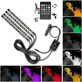 img 4 attached to 🚗 Enhance Your Car's Interior with Nilight TR-06: 48 LED Multicolor Music Car Strip Lights - Sound Activated, Wireless Remote Control, 2-Year Warranty