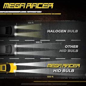 img 2 attached to Мега Racer D2S лампы HID 6000K - фара D2C/D2R/D2S для улучшения видимости ближнего и дальнего света | 12V 35W 6000K бриллиантово-белого цвета | IP68 водонепроницаемые, набор из 2 шт.