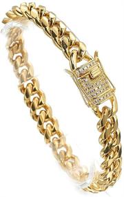 img 4 attached to Cuban Link Chain Gold Stainless Boys' Jewelry