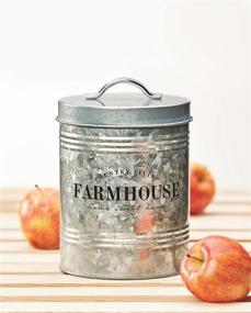 img 1 attached to 🏡 Amici Home Farmhouse Galvanized Canister Canister-76 oz: Stylish and Spacious Gray Storage Solution