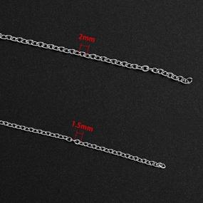 img 1 attached to 🔗 Premium Stainless Steel Link Cable Chain Kit with Lobster Clasps and Jump Rings for Jewelry Making, 36 Feet - WXJ13 2.0mm