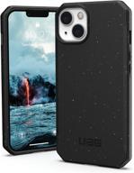 📱 чехол urban armor gear uag для iphone 13: экологичный биоразлагаемый чехол outback в черном цвете логотип