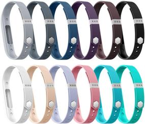 img 3 attached to 🔶 LEEFOX 12 Colors Bands for Fitbit Flex 2: Replacement Silicon Wristbands with Fastener Clasp for Original Fitbit Flex 2 - No Tracker