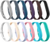 🔶 leefox 12 colors bands for fitbit flex 2: replacement silicon wristbands with fastener clasp for original fitbit flex 2 - no tracker logo