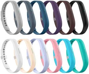img 4 attached to 🔶 LEEFOX 12 Colors Bands for Fitbit Flex 2: Replacement Silicon Wristbands with Fastener Clasp for Original Fitbit Flex 2 - No Tracker
