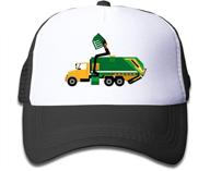 🚚 fun-loving boys' trash garbage trucks hat: perfect birthday gift from waldeal logo