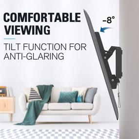 img 3 attached to 🖼️ Mounting Dream Tilt TV Wall Mount Bracket for 42-70 Inch OLED, LCD and Plasma TVs, Supports VESA 600mm and 100 lbs, One-Piece Wall Plate for Easy TV Centering on 16”- 24” Studs MD2268