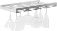 🍷 rustic state eze stemware wine glass rack | under cabinet holder for 6-12 glasses | easy installation | white finish logo