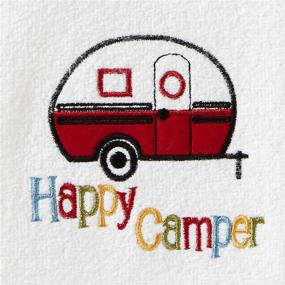 img 2 attached to 🚙 SKL HOME Retro Camper Hand Towel Set - Vintage Style, 2-Pack, White (2 Pack)
