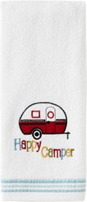 img 1 attached to 🚙 SKL HOME Retro Camper Hand Towel Set - Vintage Style, 2-Pack, White (2 Pack)