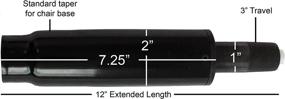 img 1 attached to 🪑 Office Executive Chair Gas Lift Cylinder Replacement - Short Size - 3&#34; Travel/Adjustment Range - S6103