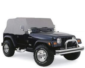 img 1 attached to 🚗 RAMPAGE PRODUCTS 1160: Waterproof Cab Cover for 1987-1991 Jeep Wrangler YJ with Door Flaps - Grey