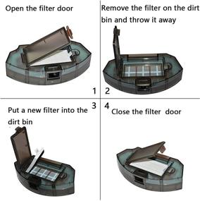 img 1 attached to 🧹 ILIFE A6 A4 A4s Robot Vacuum Cleaner Compatible Replacement Filter & Side Brush Kit by Aunifun