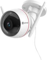 ezviz outdoor security camera - surveillance ip66 weatherproof, 100ft night vision, strobe light & siren alarm, two-way audio, alexa google home compatible (ctq3w) logo