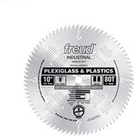 🔪 freud 10-inch 80-tooth saw blade for cutting plexiglass and plastic – 5/8-inch arbor (model: lu94m010) logo