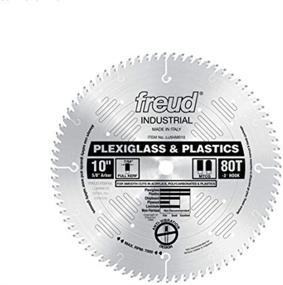 img 4 attached to 🔪 Freud 10-Inch 80-Tooth Saw Blade for Cutting Plexiglass and Plastic – 5/8-Inch Arbor (Model: LU94M010)