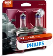 🔦 philips 9003 x-tremevision upgrade headlight bulb with increased vision by up to 100%, 2 pack, 9003xvb2 logo