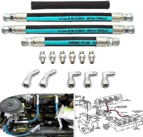 img 4 attached to 🚗 Ford Powerstroke 1999-2003 HPOP Hoses Lines Kit with High Pressure Oil Pump & Crossover Engine Oil Pumps - 7.3L