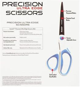 img 1 attached to Scotch 8-Inch Precision Ultra Edge Scissors, 3-Pack: Top-Quality Cutting Tools!