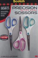 scotch 8-inch precision ultra edge scissors, 3-pack: top-quality cutting tools! logo