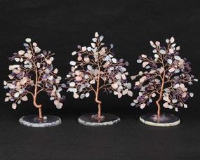 img 1 attached to 🌳 CrystalTears Crystal Gemstone Tree: Enhance Good Luck with Amethyst, Rose Quartz, and Aquamarine Crystals, Feng Shui Money Tree for Home Décor (5.5"-6.3")