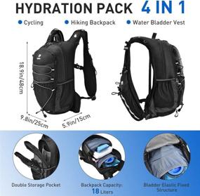 img 2 attached to 🎒 ZOFOW Hydration Backpack Pack | 70oz/2 Liter TPU BPA-Free Water Bladder | Tactical Water Vest | Lightweight Bike Bag | Outdoor Gear Kit for Hiking, Cycling, Running, Camping, Hunting | Men's & Women's