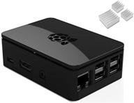 🔥 premium black raspberry pi case with aluminum heatsink cooler – full port accessibility guaranteed logo