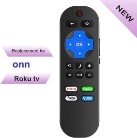 img 3 attached to Заменяющий пульт управления Onn Roku TV - универсальный для всех телевизоров Onn Roku (24”-70”) - с интеграцией Netflix, Hulu, Roku-Channel, VUDU - включает кнопку питания