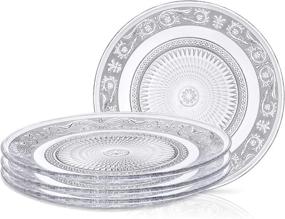 img 3 attached to 🥗 Clear Glass Salad Plate by Klikel