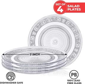 img 2 attached to 🥗 Clear Glass Salad Plate by Klikel