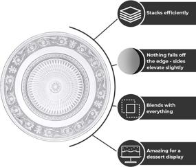 img 1 attached to 🥗 Clear Glass Salad Plate by Klikel