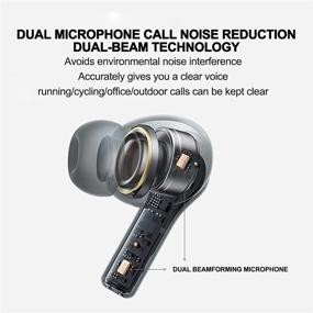 img 3 attached to Canceling Bluetooth Headphones Waterproof Earphones