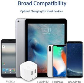 img 2 attached to Foldable Dual USB Wall Charger, BULL USB Charger Block with Auto Shut Off, 2.4A Fast Charger for Multiple Devices