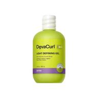 devacurl light defining gel soft hold no-crunch styler: гель для мягкой фиксации без хруста: гладкие и определенные локоны, 12 жидких унций. логотип