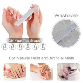 img 1 attached to 💅 beUakso Premium Nano Glass Nail File and Chamois Nail Buffers for Natural and Acrylic Nails | All-in-One Step | Natural Nail Buffer & Shine Kit