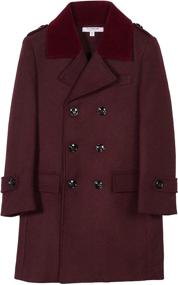 img 2 attached to 🧥 Stylish and Warm: Isaac Mizrahi CT1011 Double-Breasted Peacoat for Boys' Clothing | Jackets & Coats Collection