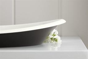 img 1 attached to 🚰 KOHLER Iron Plains Wading Pool Oval Bathroom Sink, White with Iron Black Painted Underside, 6.63 x 14.25 x 20.75 inches