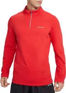 🏃 hotsuit mens quarter zip pullover: lightweight long sleeve fleece running shirt, quick dry workout golf tennis shirts logo