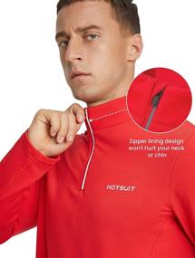 img 2 attached to 🏃 HOTSUIT Mens Quarter Zip Pullover: Lightweight Long Sleeve Fleece Running Shirt, Quick Dry Workout Golf Tennis Shirts