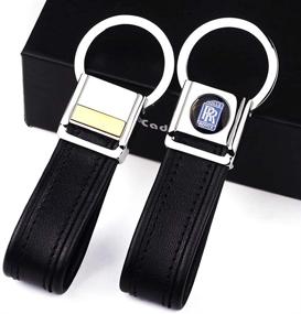 img 4 attached to Cadtealir Stainless Steel Leather Keychain Lanyard Clips Ring for Men Women: Stylish Accessories for Everyday Use