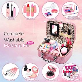img 3 attached to 💄 Girls' Pretend Play & Dress Up Kit – Washable Kids Makeup