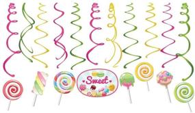 img 3 attached to 🍭 Candy Land Hanging Swirl Decorations - Lollipop Birthday Theme, Sweet Shop Favors & Candyland Party Supplies