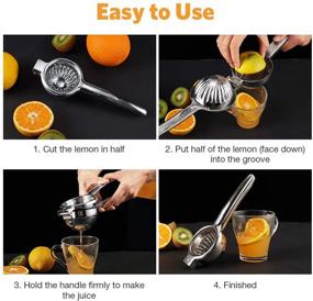 img 1 attached to 🍋 Meidong Upgraded Lemon Squeezer: Super Stainless Steel Hand Press Juicer for Efficiently Extracting Juice from Lemons, Limes, and Vegetables