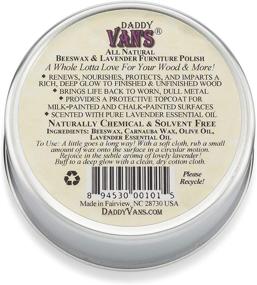 img 2 attached to 🐝 Daddy Van's Beeswax & Lavender Furniture Polish - Chemical-Free, Non-Toxic Wood Conditioner Infused with Pure Lavender Essential Oil - 1 Tin